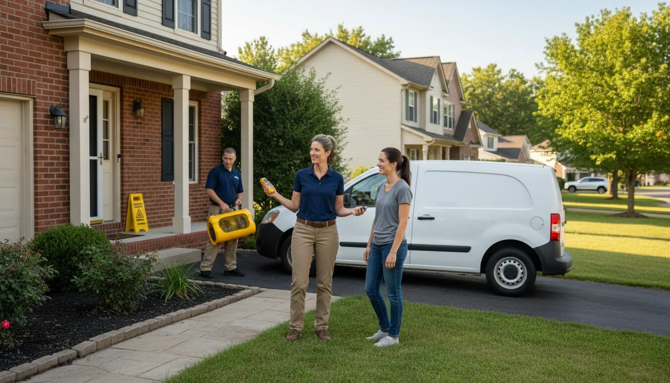 Residential water damage restoration in Villa Grove, IL
